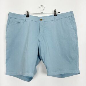Ballin Men’s Light Blue Flat‎ Front Cotton Shorts Size W40 Pockets